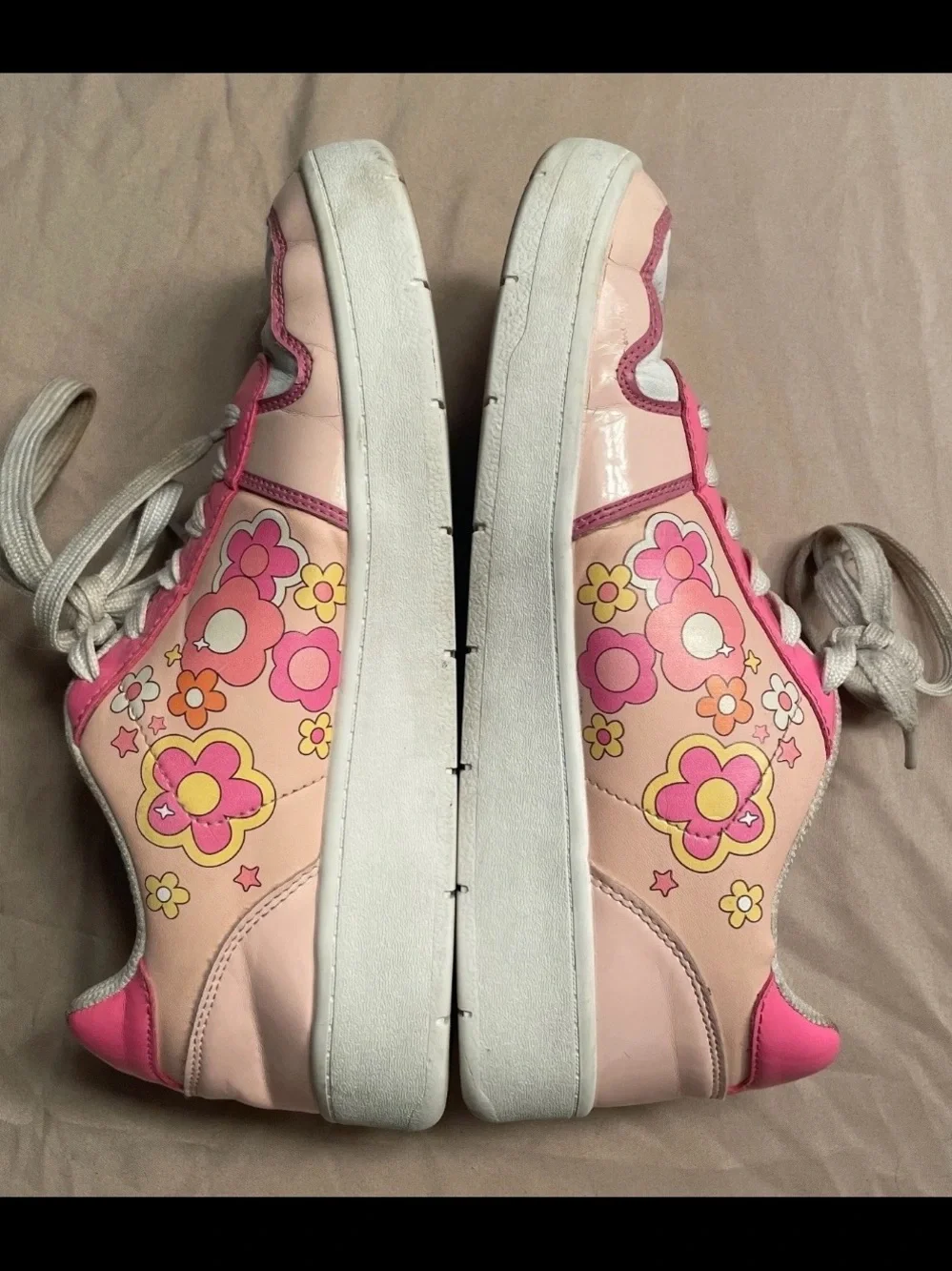 Barbie Pink and Light Pink Floral Graphic Sneakers